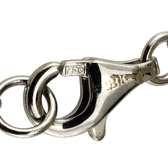 18K Yellow and White Gold Diamond Heart Station Necklace  #18863 - Picture 4 of 7